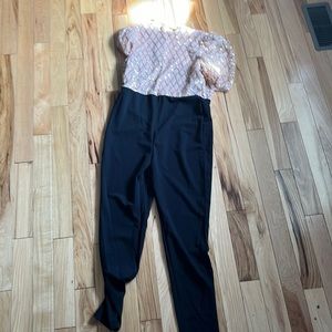 Shein mesh top sequence pantsuit. Never worn
